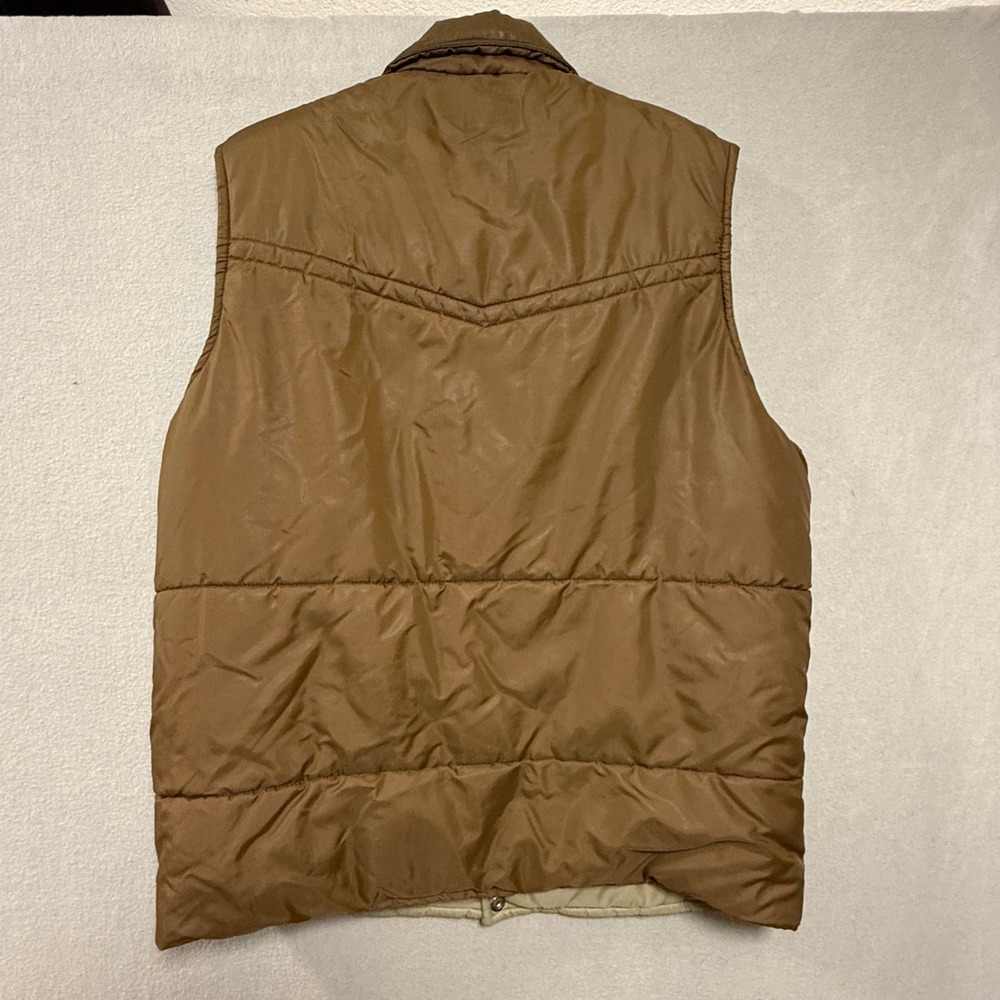 Vintage H Bar C California Ranchwear Rare 70s Western Quilted Puffer Vest Large - Picture 10 of 10